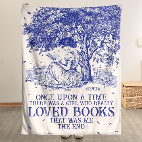 Macorner Personalized Blanket Once Upon A Time Chinoiserie Toile De Jouy