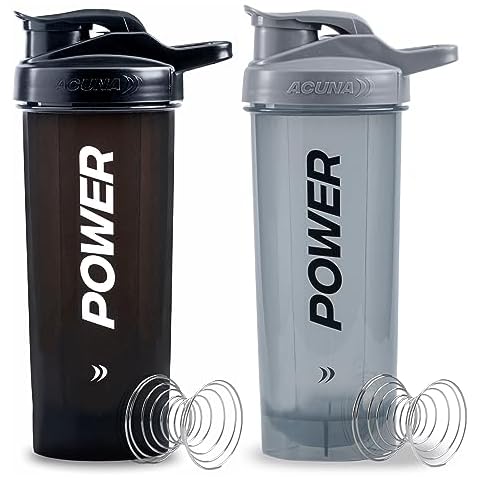 ACUNA POWER Shaker Bottle For Protein Powder 700 ml Cover