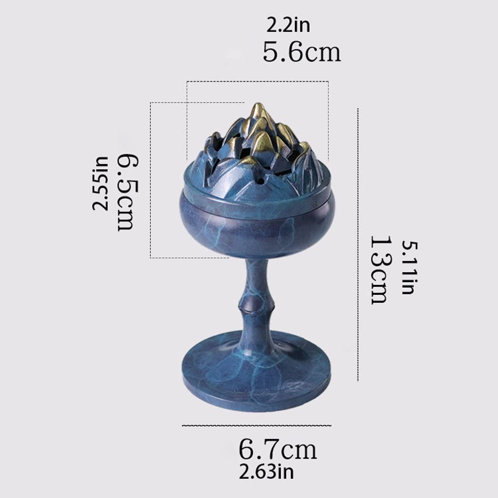 Bruciatore di Incenso Bruciatore di incenso di Rame Creativo Retro Zen casa Soggiorno Soggiorno Ufficio casa incenso bruciatore Ornamenti Incensiere(B)