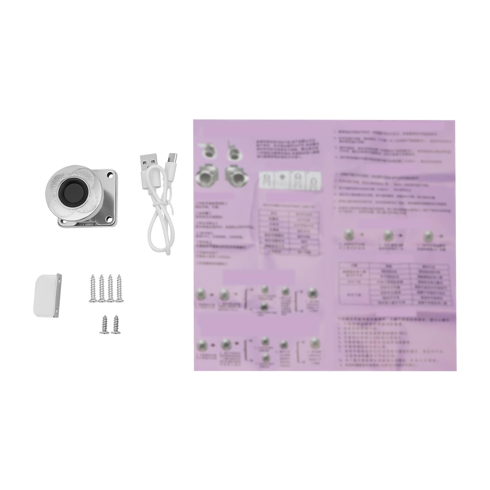 Cerradura de huellas dactilares Smart Fingerprint Lock con 20 huellas dactilares, capacidad de almacenamiento de 6-8 meses, tiempo de espera, cerradura de huellas dactilares, con USB, recargable para