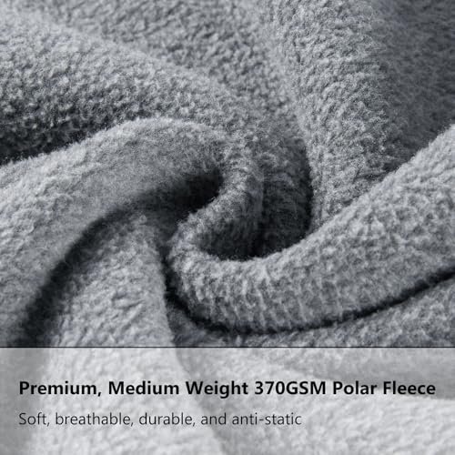 Image of BASSDASH Men's Quarter Zip Jacket Mid Weight Polar Fleece Pullover Outdoor Warm Breathable Long Sleeve Sweatshirt