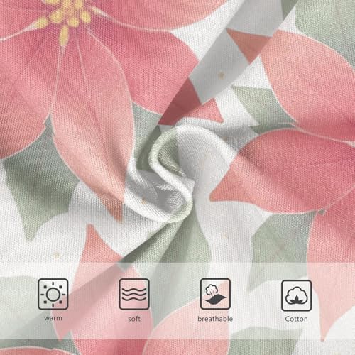 Girls' Stretchy Triangle Panties Breathable Toddler Underwear for Kid Poinsettias in Sizes 2T,3T, 4T, 5T, 6Y and 8Y3