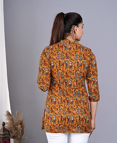 Image of Jikonet Women's Printed Rayon Straight Short Kurti