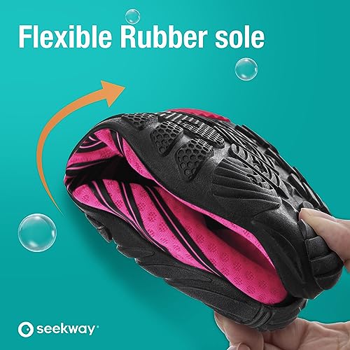 Image of SEEKWAY Mens Womens Water Shoes Quick-Dry Aqua Sock Barefoot Athletic Sports Shoes for Outdoor Beach Swim surf Walking Diving Boating Hiking Pool