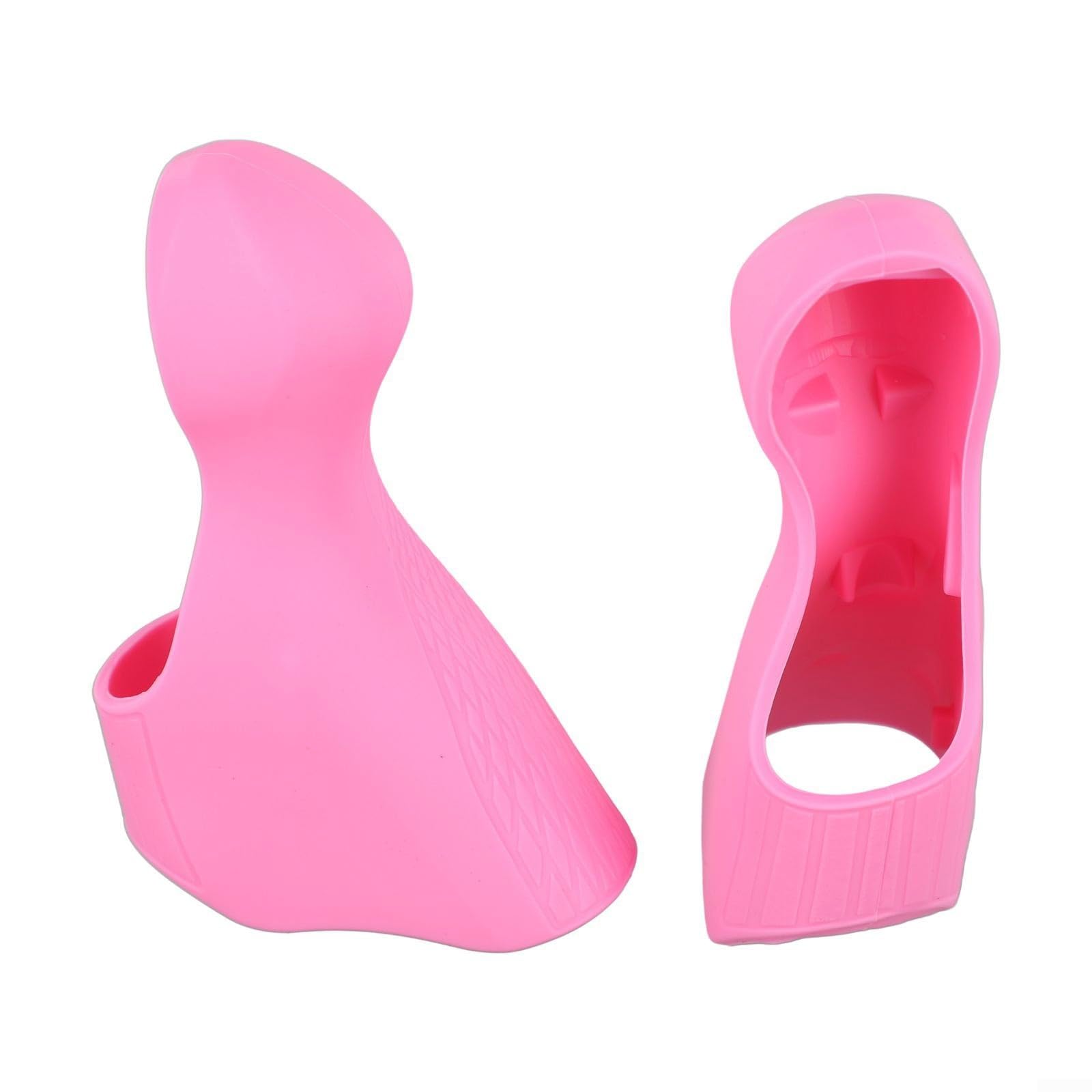 TDCuizent Bicycle Brake Lever Hoods Compatible with ST-5700 105 Gear Shift Lever Cover Replacement Rubber Shifter Covers for Road Bike Components(Pink)