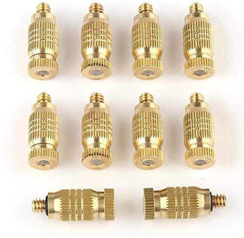 Khanjan Brass Industries Threaded Brass Fog Mist Nozzle Misting Fogging Spray Sprinkler Head 3/16 (10) (B08S46163P) Amazon Price History, Amazon Price Tracker