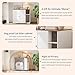 CuisinSmart Large Cat Litter Box Enclosure, Dog-Proof Cabinet with Charging Station for LitterRobot 3/4/5, Hidden Cat Robot Furniture with Storage Shelf White