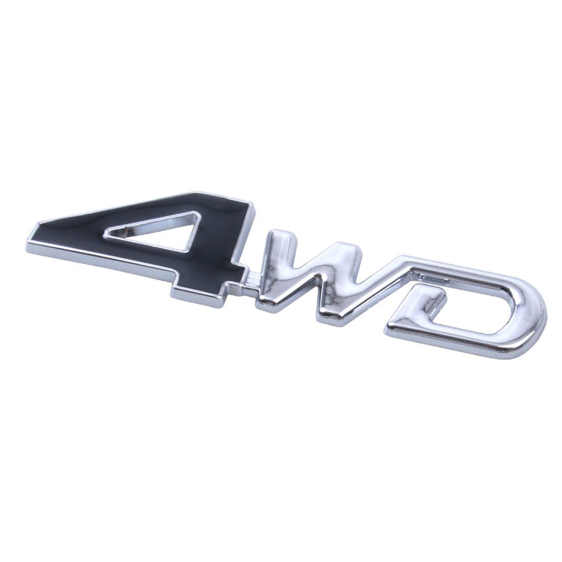 3D Metal 4wd Black-Silver Emblem Badge Decal Size: 14 x 3.8 x 0.5 cm