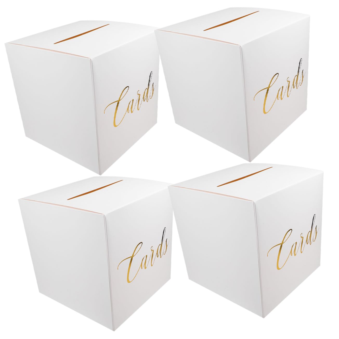 Vaguelly 4juegos Cajas para Tarjetas de Boda Cajas de Almacenamiento para Tarjetas de Buzón de Boda de Recuerdos para Guardar Invitaciones