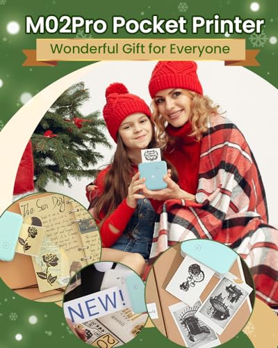 Image of Phomemo Mini Sticker Printer- Print Pod 300dpi M02 Pro Mini Maker Pocket Thermal Bluetooth Printer Sticker Maker for Photo Printing,Study Notes, DIY Cards, List, Travel, Work and Study, Cyan