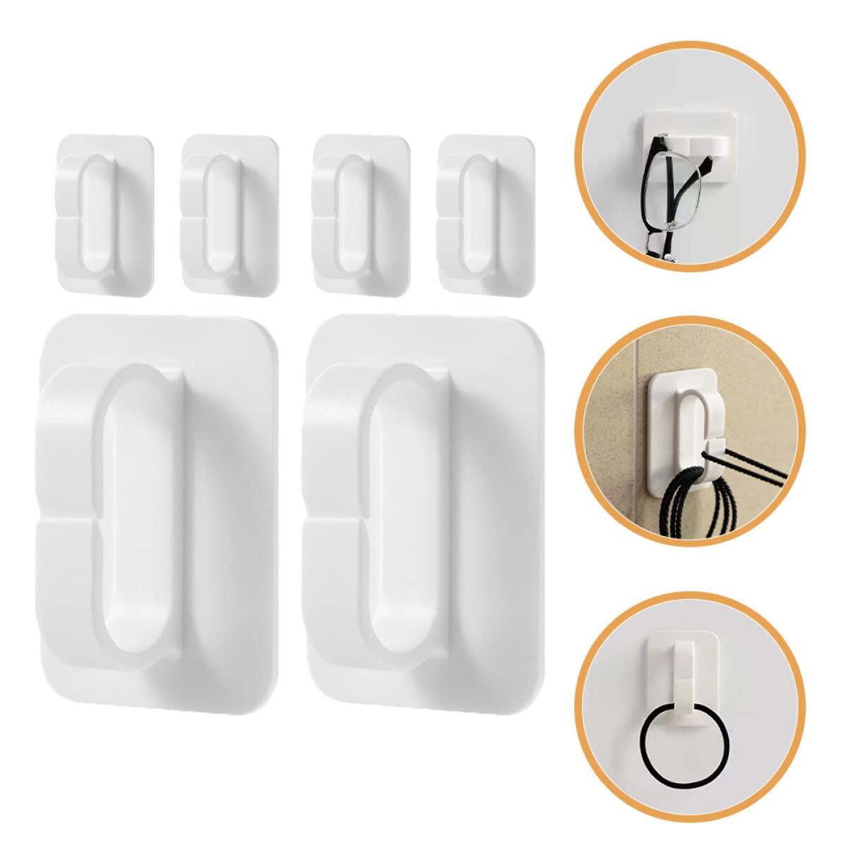 VASDEV 24 Piezas Gancho de Apertura de Anillo Colgador de Pared Decorativo Soporte de Enchufe Gancho de Cocina Gancho de Pared Resistente Perchas de Almacenamiento Ganchos para Perchero G
