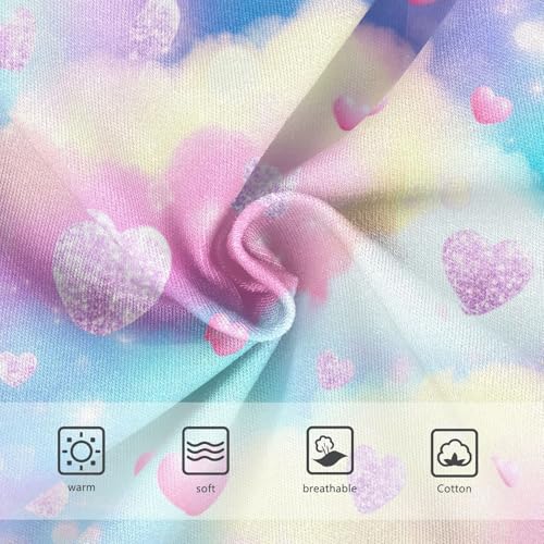 Joisal Florals Toddlers Underwear Floral 2t Cotton Panties for Girl Cute Pastel Clouds Hearts Briefs Underpants3