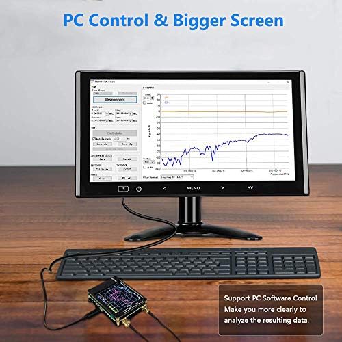 NanoVNA Vector Network Analyzer,50KHz-1.5GHz 2.8inch LCD Digital Display Touching Screen Shortwave MF HF VHF UHF Antenna Analyzer Standing Wave