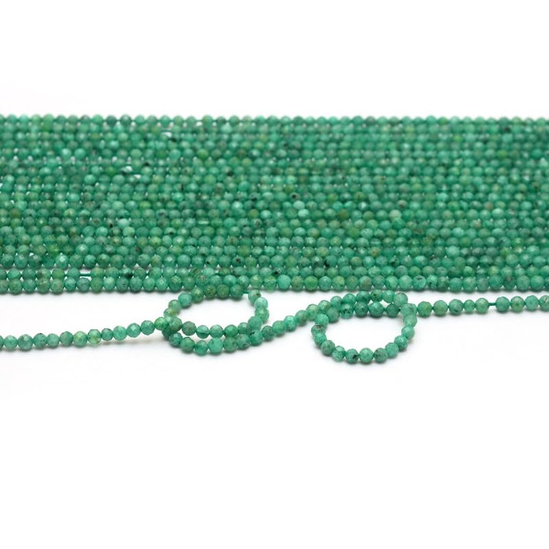Perles rondes émeraude 2mm pour fabriquer vos bijoux d'été et colliers artisanaux