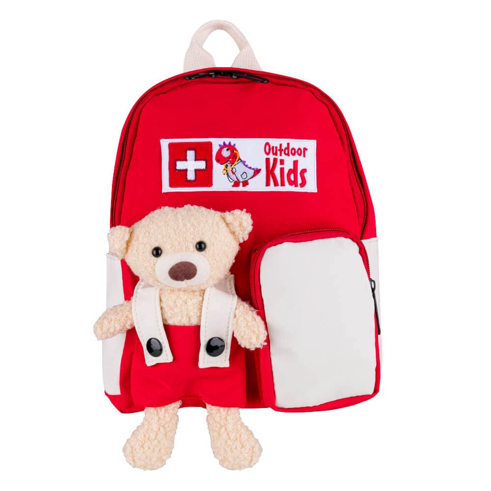 Erste-Hilfe-Rucksack Kinder, OUTDOOR KIDS, rot/weiß, DGUV 202-089, gefüllt, Art.-Nr. 609628