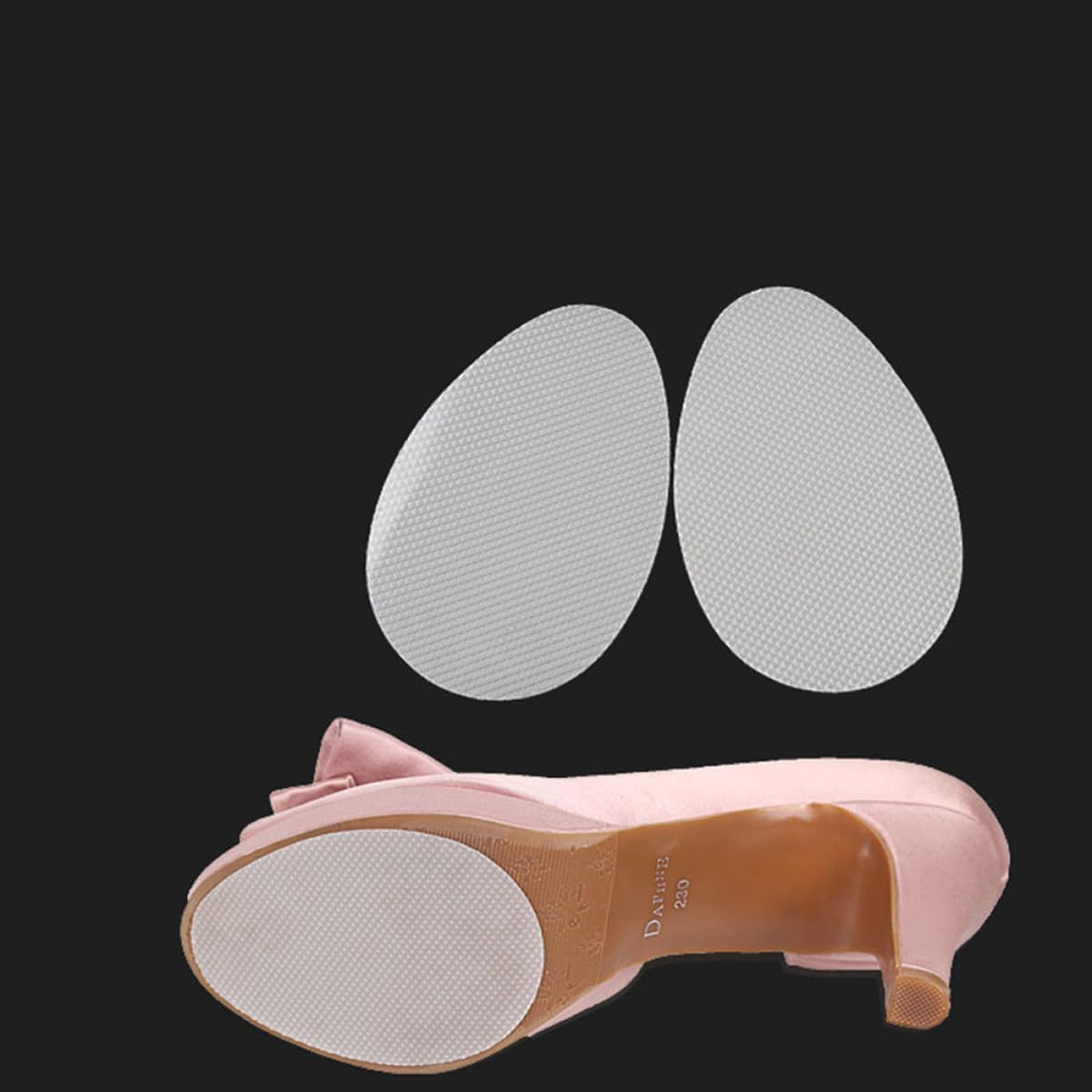 5 Pairs White Anti-Slip Heel Pads for High Heels Made of Sturdy Vinyl Resin, Noise-reducing and Wear-Resistant Shoe Stickers for Comfortable and Secure Fit