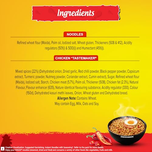 Image of MAGGI 2-Minute Chicken Instant Noodles with Great Taste & Aroma, Protein in Every Serve, Ready to Cook Noodles, 71g /76g (weight may vary)