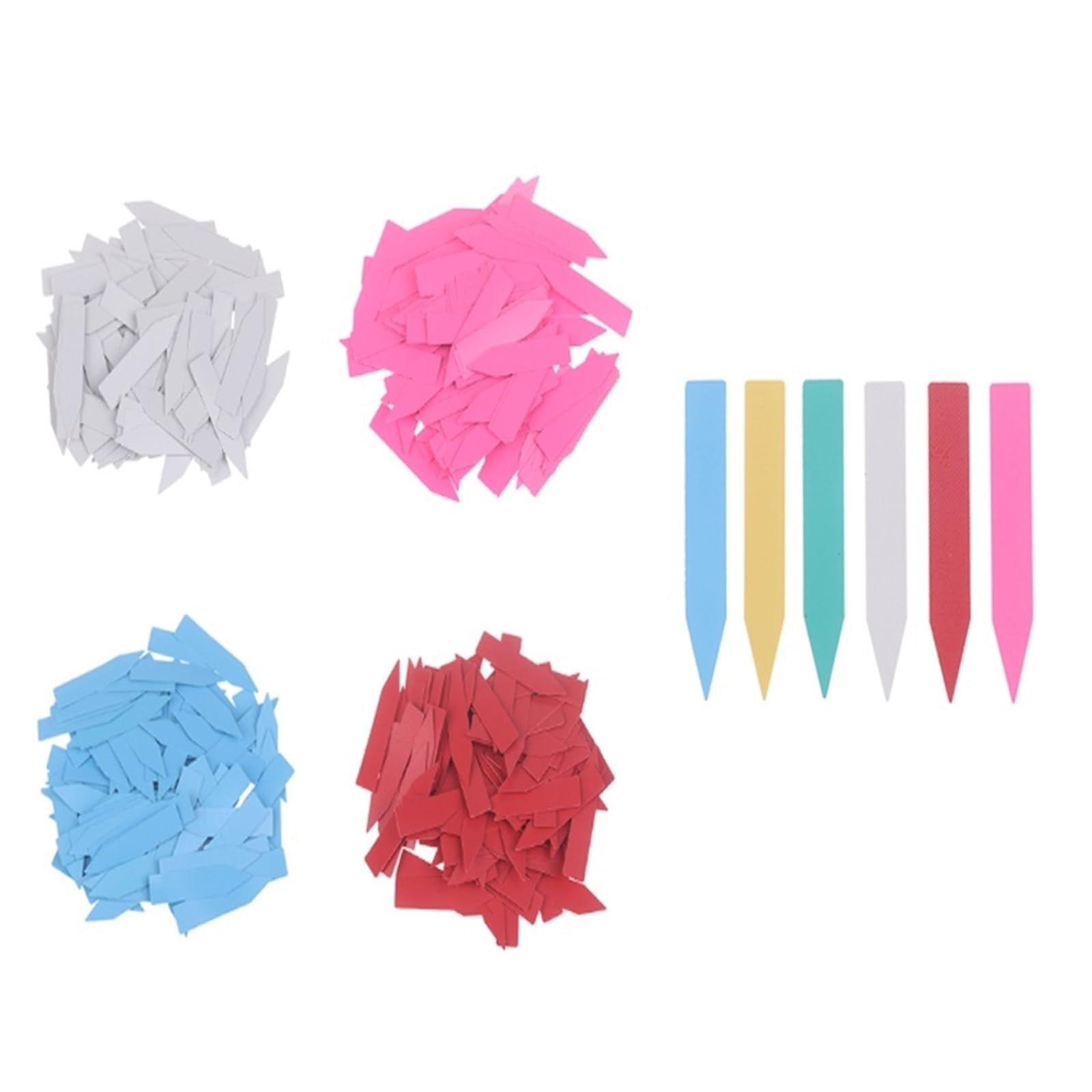 Plastikowe znaczniki roślin, Etykiety Plastikowe zawieszki na rośliny ogrodowe Multicolor 1000 szt(White)