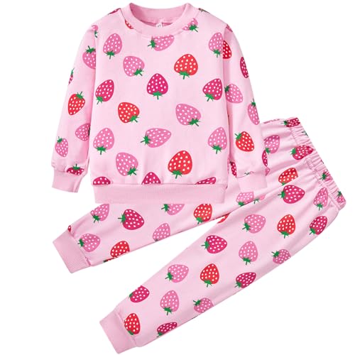 Image of RETSUGO Little Girls 2 Piece Clothing Sets Toddler Unicorn Sweatshirts and Leggings Cotton Fall Winter Casual Outfits 3-8T