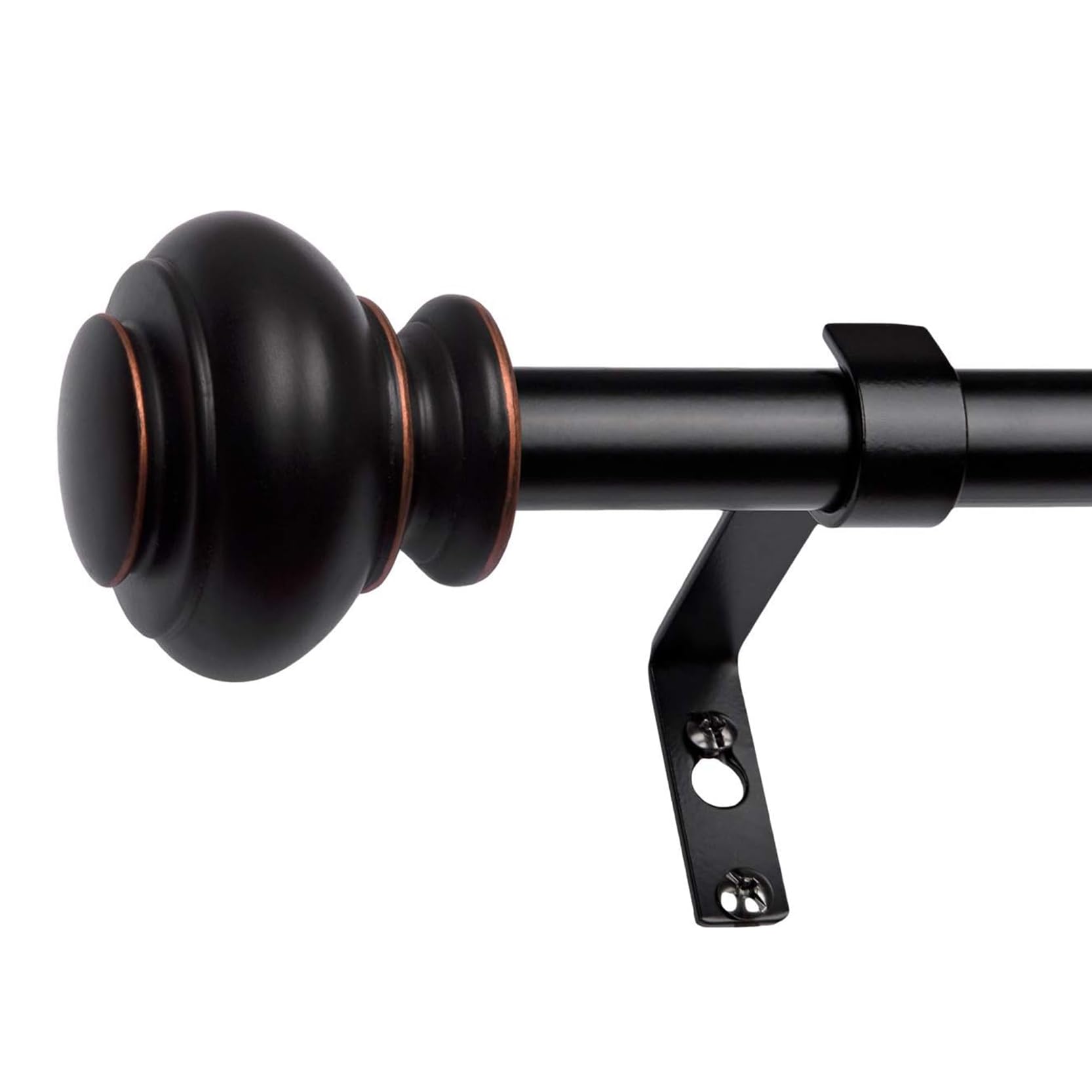GLDYTVF Decorative Curtain Rods Telescopic Single Rods for Living Room Patio Kitchen & Window - Resin Finials Adjustable Size: 80-310cm - Stylish Home Décor Solution