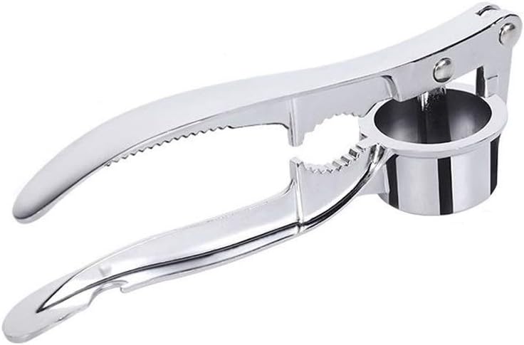 金属ニンニクマッシャー、キッチンニンニククラッシャー、ハンドヘルドキッチンガジェット、シルバーデザイン