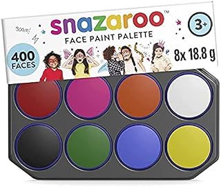 Snazaroo 18ml Water Based Face Paint Palette of 8 Colours