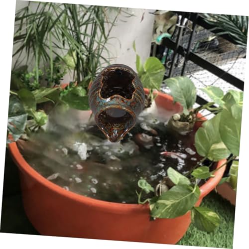 Fuente de agua decorativa Hemoton para gatos y jardín miniatura 2