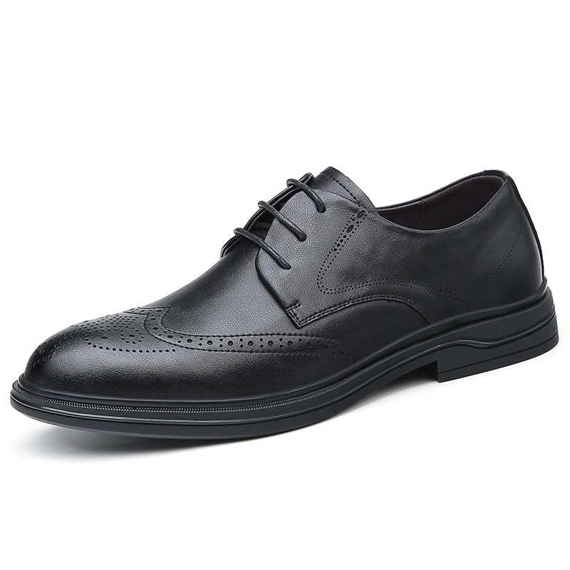 Dress Oxford Shoes for Men Fashion Black Brown Dress Shoes Mens Business Shoes PU Leather Oxford Social Luxury Shoes Boys Prom Casual Footwear Pointed Toe