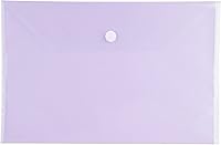 Vista 6 de Sobres grandes de plástico transparente de 11 x 17 para almacenamiento de archivos de documentos, paquete de 10 unidades con cierre de gancho