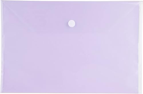 Miniatura 6 de Sobres grandes de plástico transparente de 11 x 17 para almacenamiento de archivos de documentos, paquete de 10 unidades con cierre de gancho