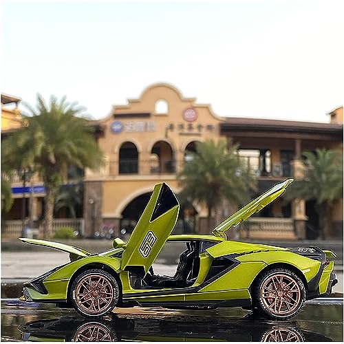 Image of DEUSON ECOM Alloy Metal Pull Back Lamborgini Diecast Car 1:32 MILETRY Metal Die Cast Pullback Toy car with Openable Doors & Light, Music Boys Gifts Toys for Kids