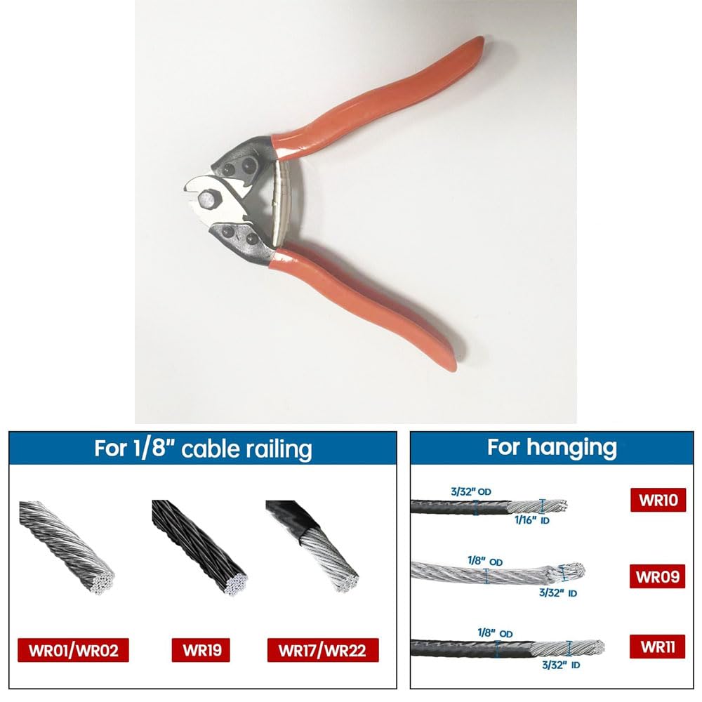 DISEN Drahtschneider Bis 5mm - Kabelschneider Für Stahlseile & Edelstahl