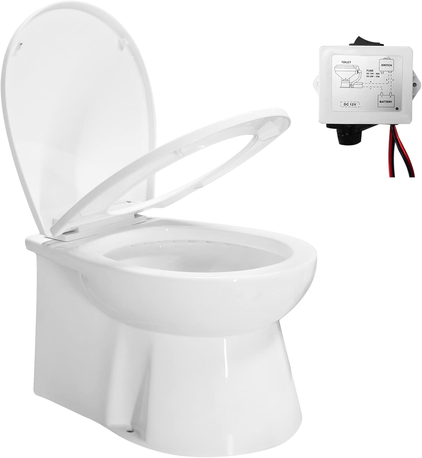 HOCANFLO Electric Marine Toilet, Boat Toilet, RV Design