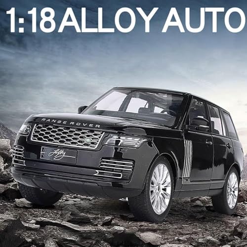 Image of Model Car Exclusive Alloy Metal Pull Back Die-cast Car Metal Pullback Toy car with Openable Doors & Light Music Best Gifts Toys Kids (1:18 Scale Range Rover SUV - White)