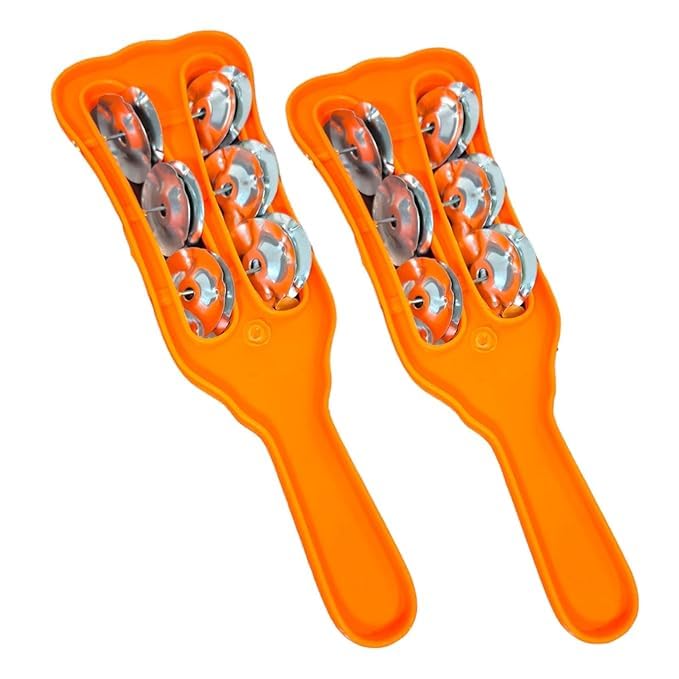 Aarnik Collections Plastic Manjira Three line Music Instrument for kirtan, Bhajan, Mandir aarti (Multicolour, Pack of 2)-image-40