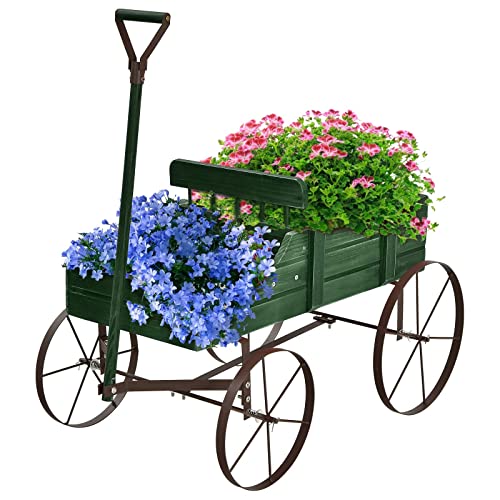 🌻 # Materiale robusto # Grazie all'abete e al ferro di alta qualità utilizzati, questa fioriera è molto robusta e può resistere a carichi pesanti e a vari tipi di clima naturale all'aperto.