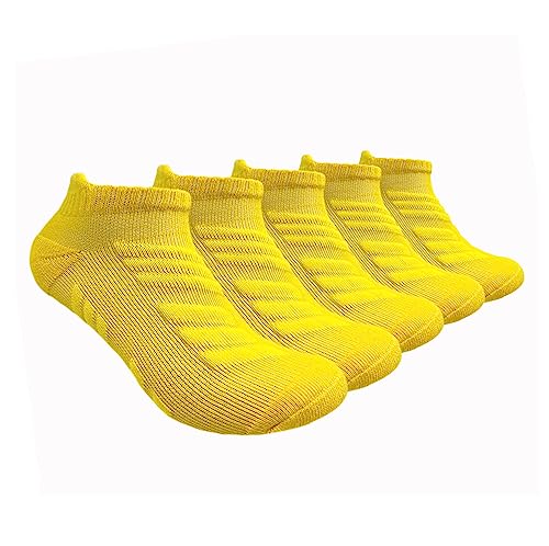 Hycome 5Pairs Men Women Sport Running Ankle Socks with Cushion Low Cut Athletic Sport Socks
