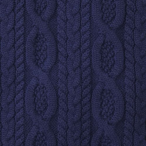 Image of Hope & Henry Boys' Mock Neck Cable Sweater with Button Placket