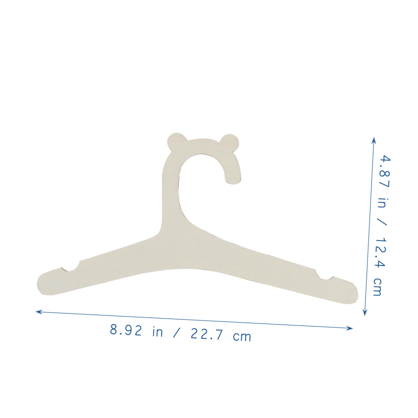 SUPVOX 20pcs Wood Hangers for Clothes Organization Cute Nursery Decor Non Slip Design Versatile Storage for Clothes Natural Wood Finish