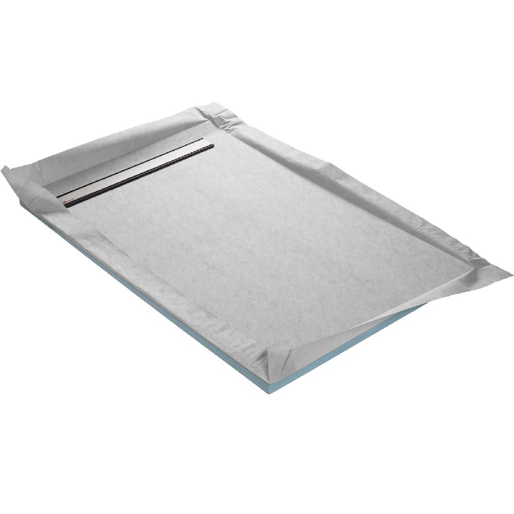 Receveur de douche à carreler monopente + natte étanche + siphon ultra plat - 140 x 90 cm