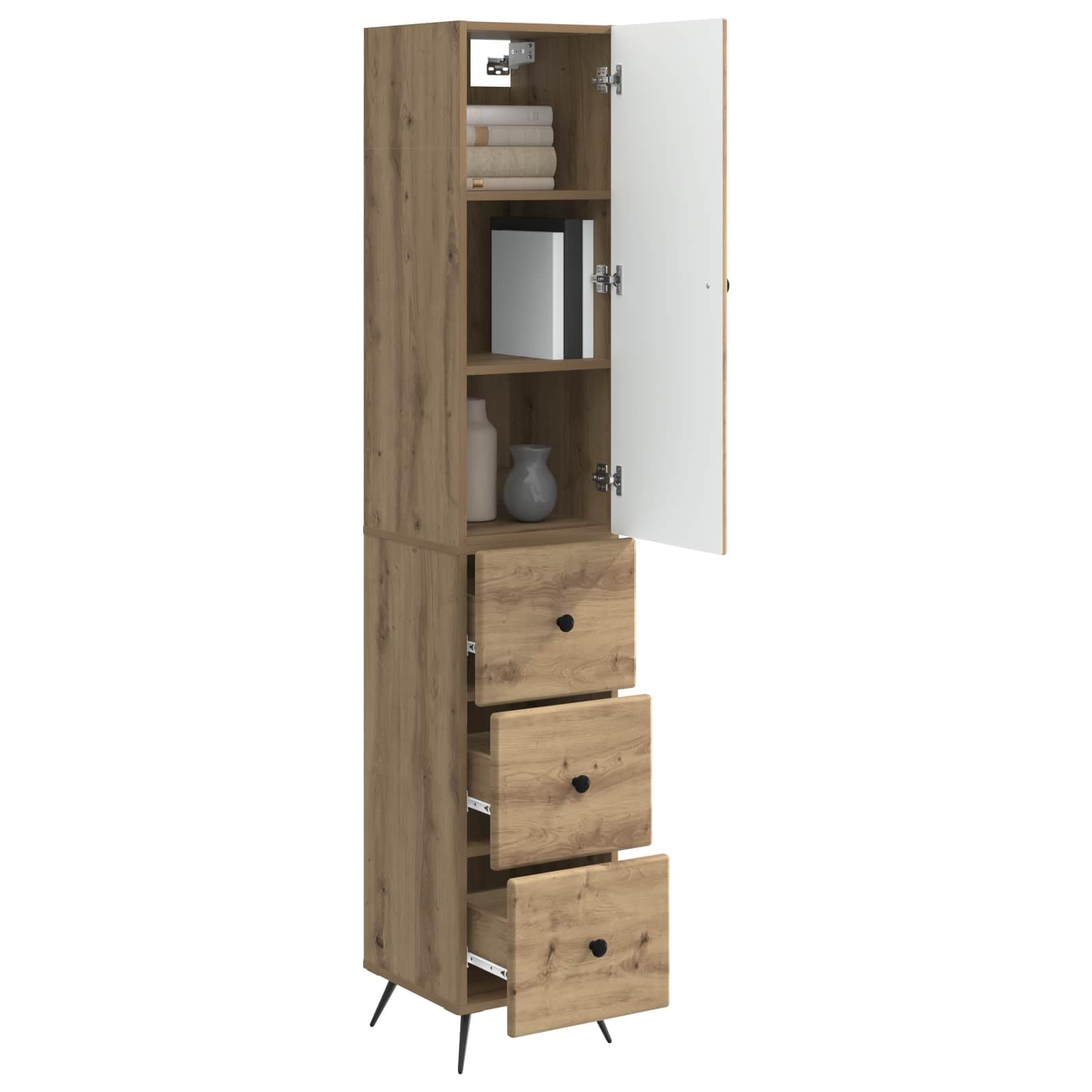 Set Armadi 2 Pezzi 34,5 x 34,5 x 90 cm Legno