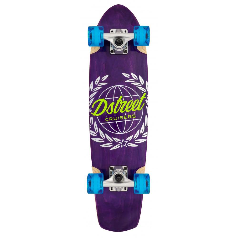 DSTREET Cruiser Atlas Skateboard Unisex Adult, unisex_adult, Purple (Purple), 28 IN