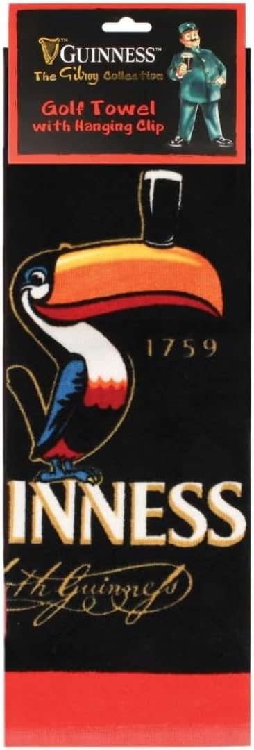 Guinness Toucan Golf Towel with Hanging Clip