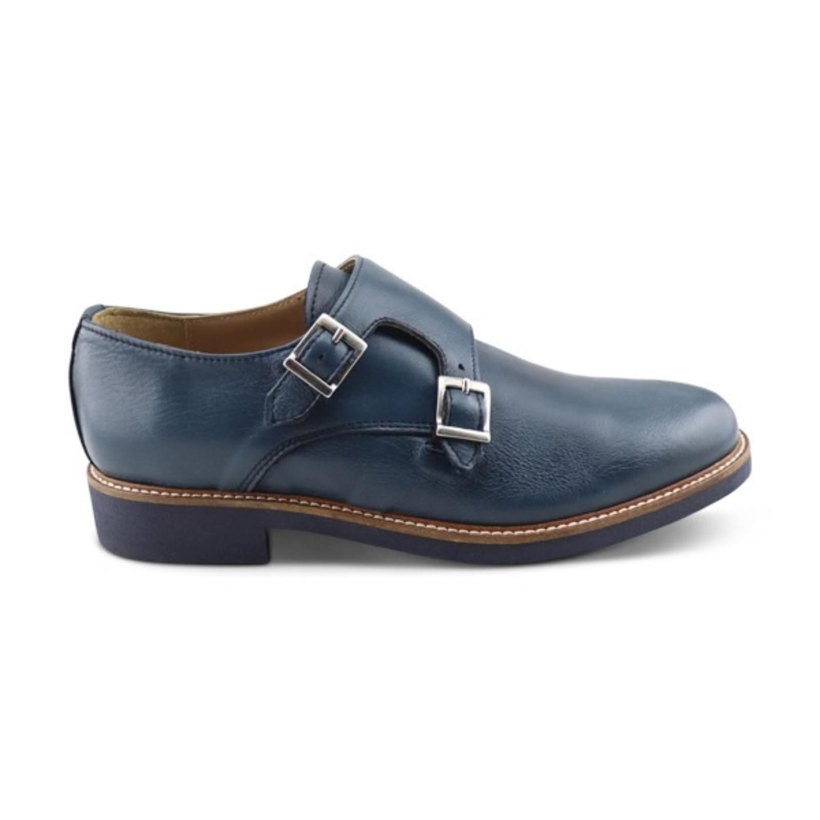 Scarpa con Doppia Fibbia in Pelle
