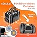 CADOCA® Transportbox Katzen bis 20kg faltbar Sonnen- und Regendach Schultergurt mit Napf Atmungsaktiv Komfortabel Wendekissen Haustier Katzenbox Tragetasche Hunde Auto Grau