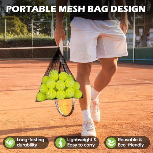 Image of Treeroot 16 /30 /40 /60 /80 Pcs Tennis Balls, High Elasticity Tennis Balls Bulk, Comes with a Portable Mesh Bag, Tennis Ball for Dogs, Suitable for Beginner Training Ball, Durable & Bounce