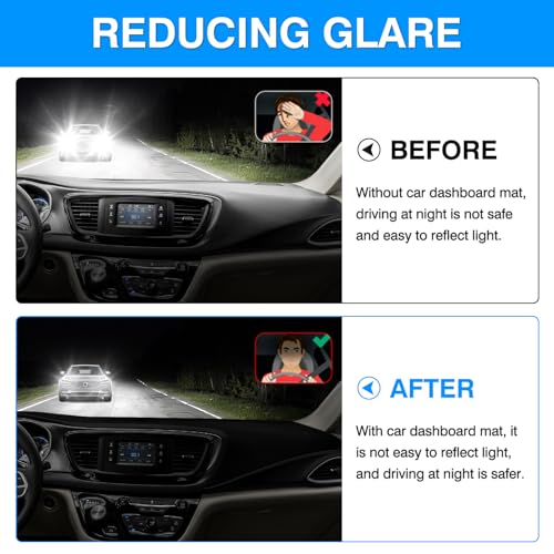 Image of Autorder Dashboard Cover Mat for 2017-2025 2026 Chrsyler Pacifica Minivan Accessories Dash Cover Upgrade Velvet Dash Mat Sunshade Glare UV Rays Protector