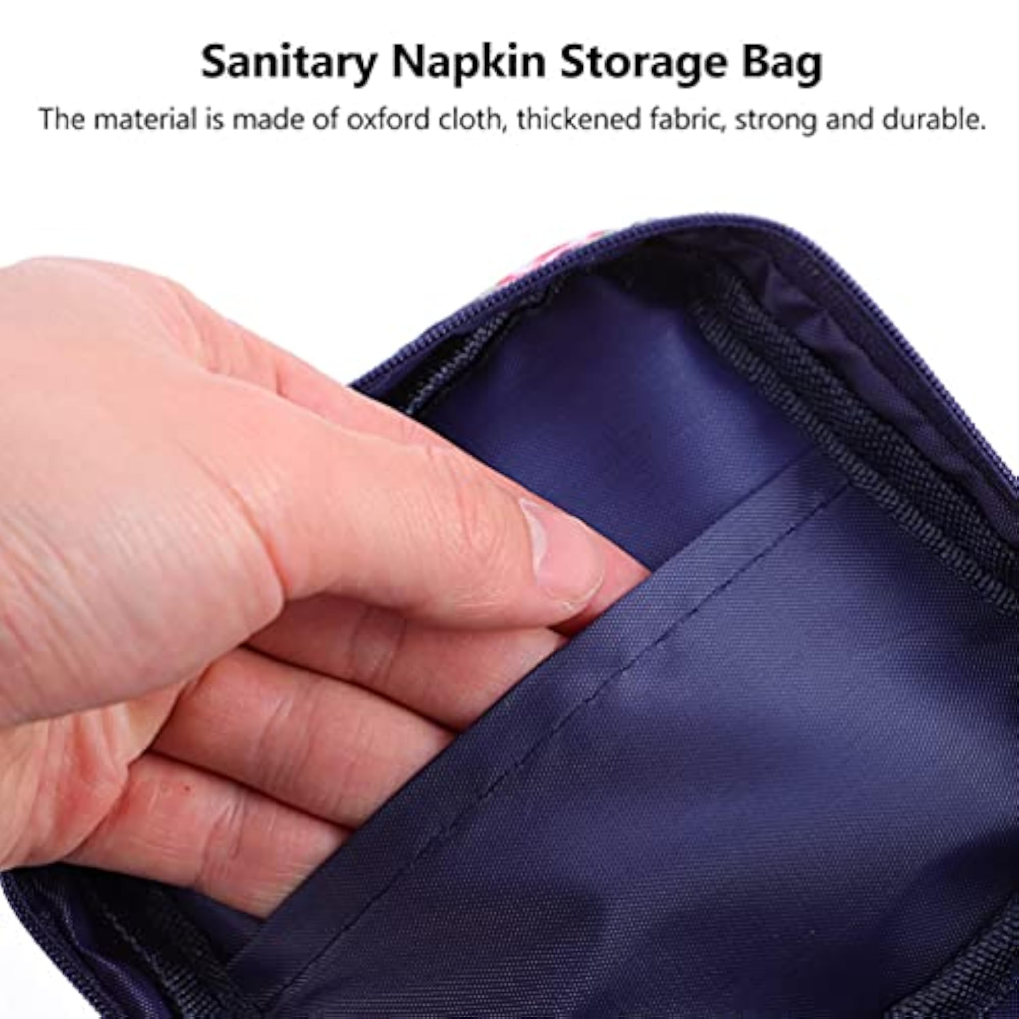 Floral Sanitary Napkin Storage Bags, 4pcs Portable Pouch Set