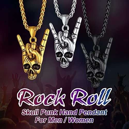 Richsteel Necklaces for Men Womens Stainless Steel Punk Rock Roll Pendant Hip Hop Jewelry2