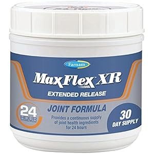 Farnam MaxFlex XR Extended Release Joint Supplement for Horses, Provides a continuous supply of joint health ingredients for 24 hours, 0.9375 pound, 30 Day Supply